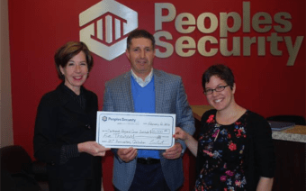 Peoples Security Bank recently donated to the Northeast Regional Cancer Institute in support of their 25th Anniversary Celebration.