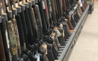A display of guns for sale